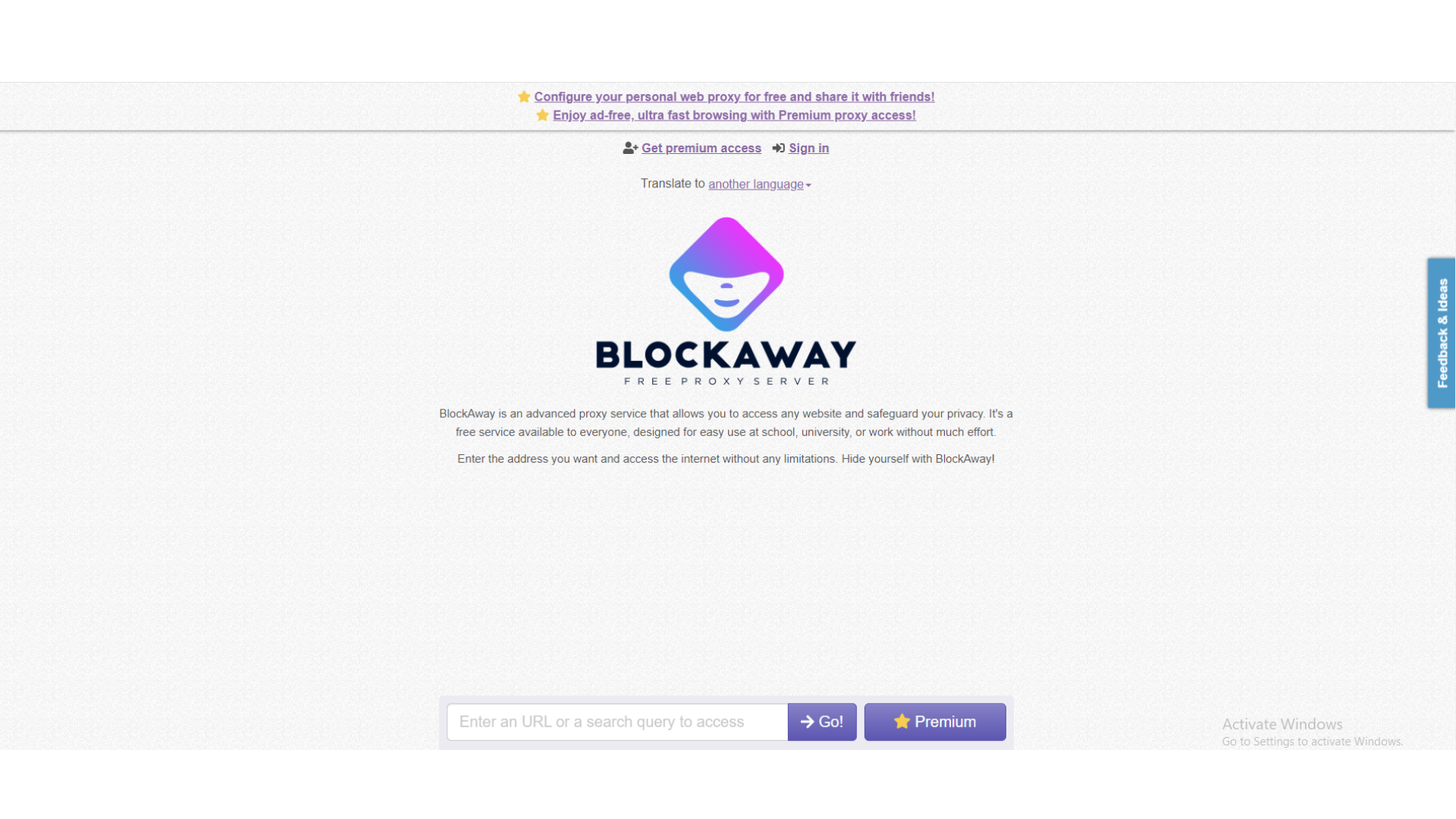 Blockaway website