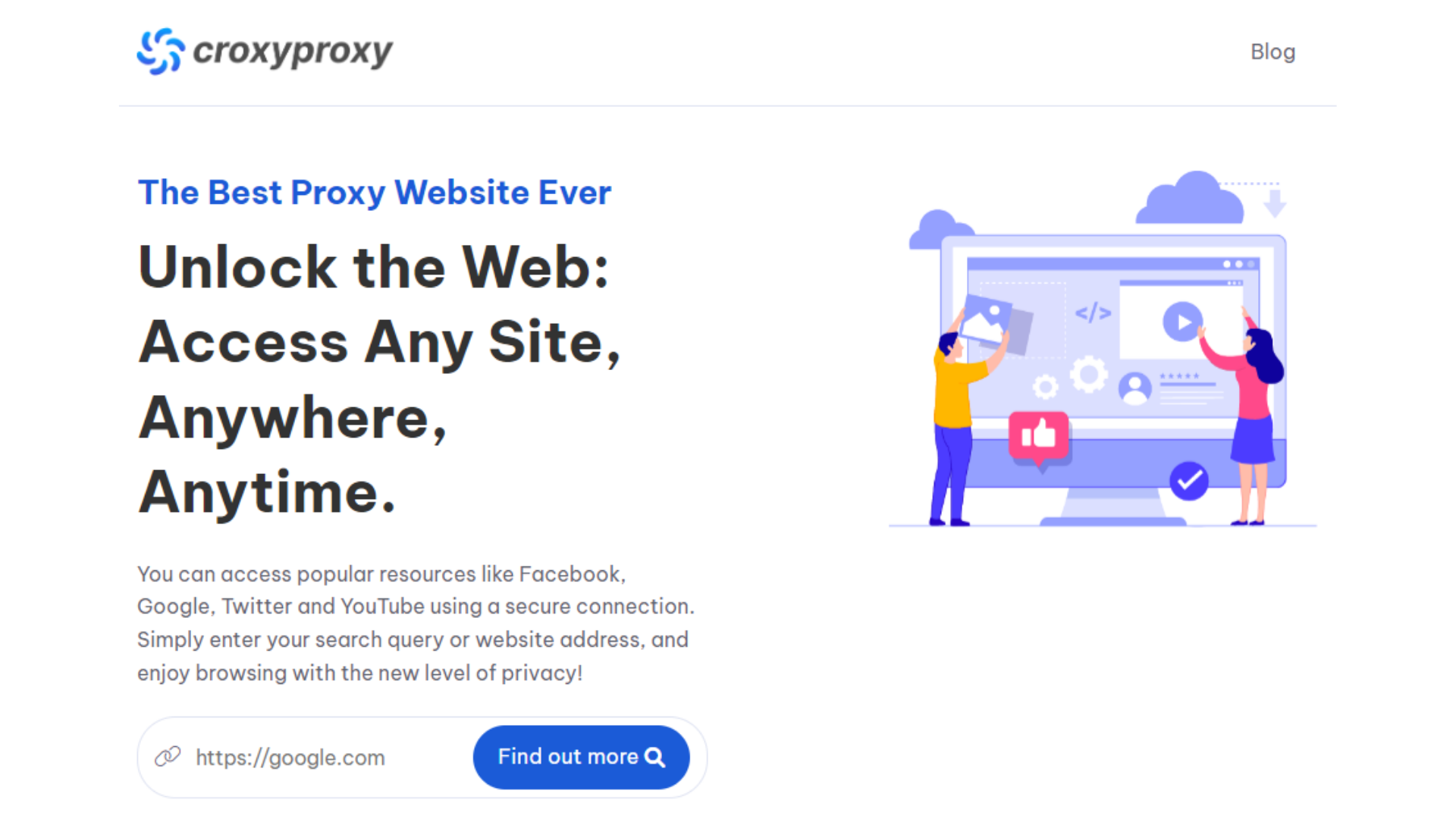 Croxyproxys website